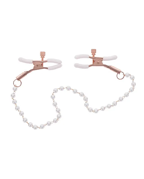 Sex Mischief Peaches n CreaMe Pearl Nipple Clamps Sportsheets Couples