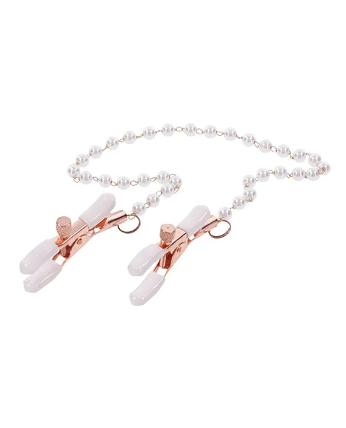 Sex Mischief Peaches n CreaMe Pearl Nipple Clamps Sportsheets Couples