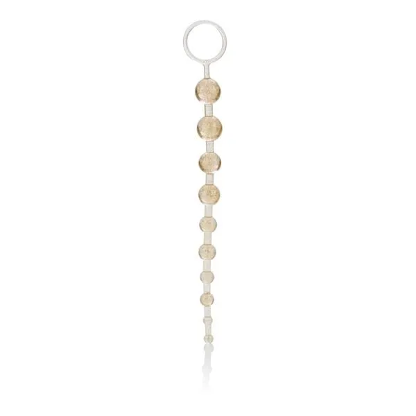 California Exotics X10 Extreme Pure Gold Anal Beads in Platinum Male Sex Toys