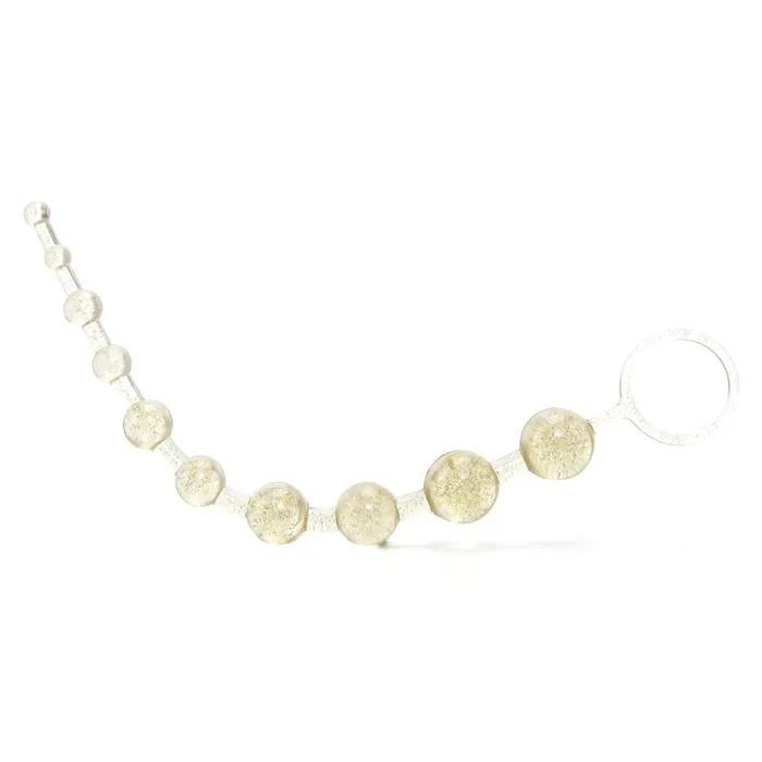California Exotics X10 Extreme Pure Gold Anal Beads in Platinum Male Sex Toys