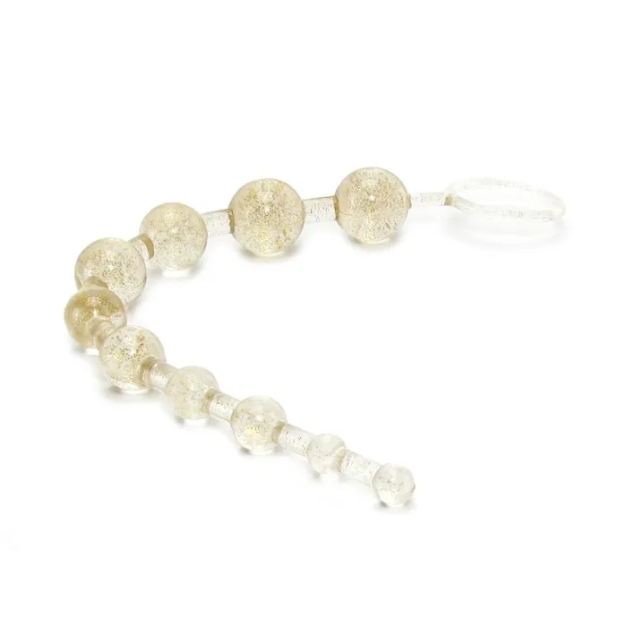 California Exotics X10 Extreme Pure Gold Anal Beads in Platinum Male Sex Toys