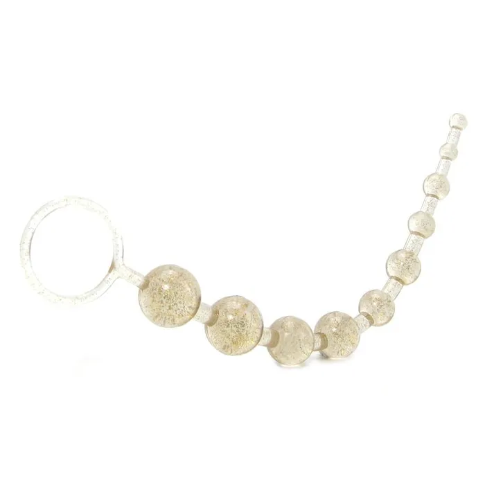 California Exotics X10 Extreme Pure Gold Anal Beads in Platinum Male Sex Toys