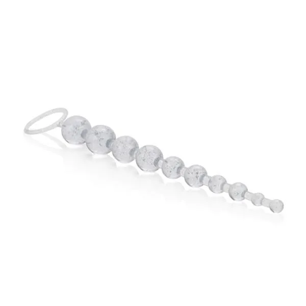 California Exotics X10 Extreme Pure Gold Anal Beads in Platinum Male Sex Toys