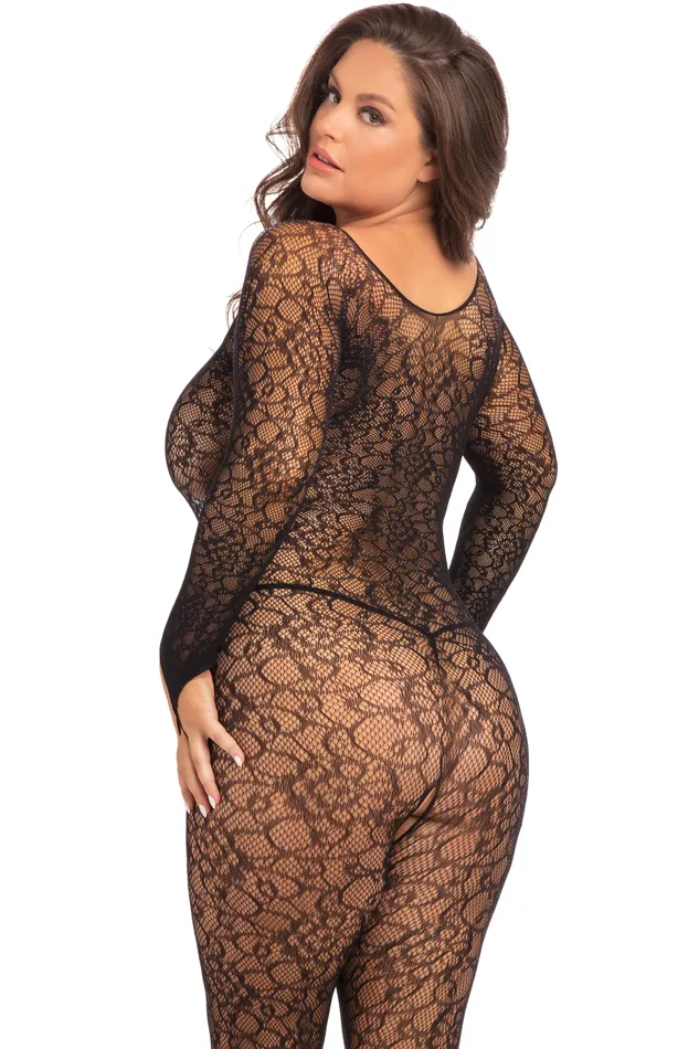 Crotchless Lace Bodystocking Rene Rofe Bodystockings Playsuits