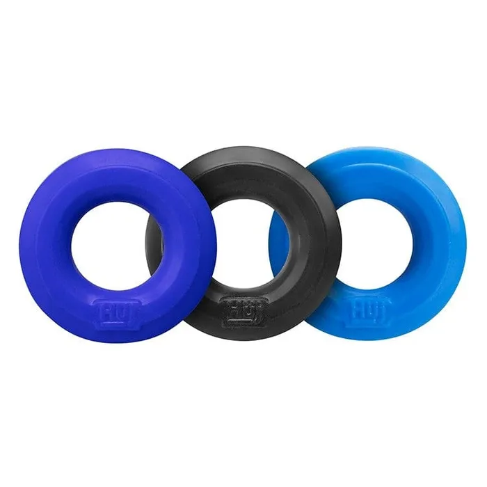 Hunkyjunk Male Sex Toys Hunkyjunk Huj3 CRing Cobalt Multi 3Pack