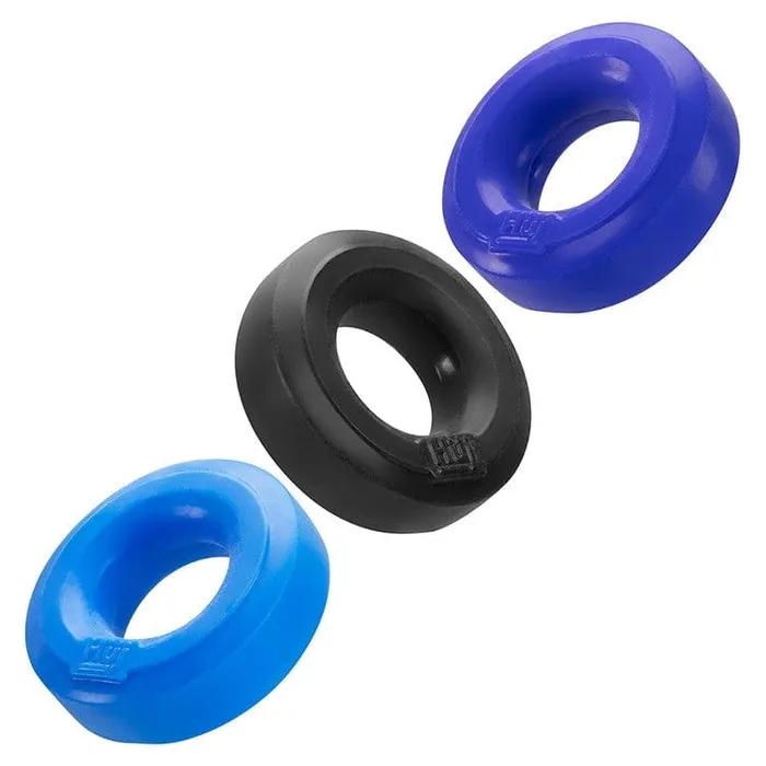 Hunkyjunk Male Sex Toys Hunkyjunk Huj3 CRing Cobalt Multi 3Pack